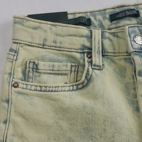 Wild Fable Women's 00 Light Green Acid Wash Jeans - Picture 6 of 16